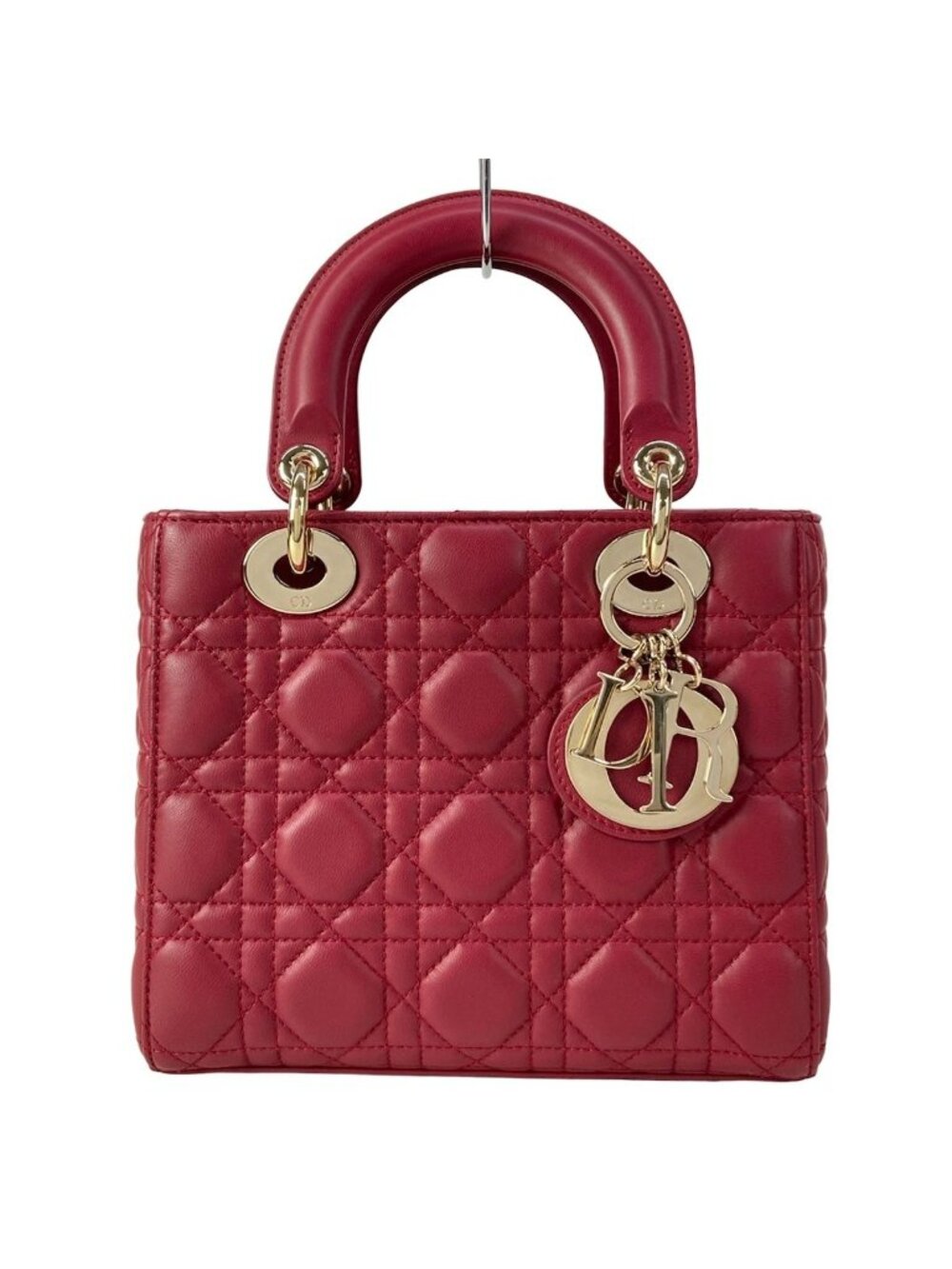 Dior Handbag Lady Bordeaux Leather